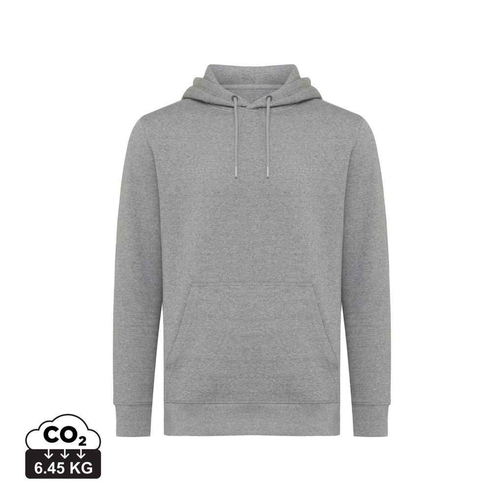 Sweat à capuche unisexe promotionnel coton bio Rila Iqoniq light heather anthracite
